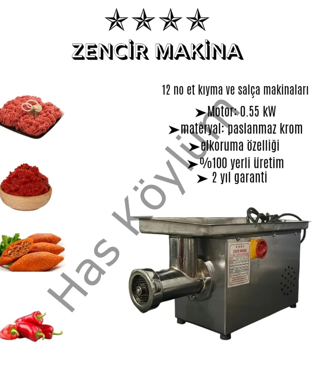 12 No Et Kıyma Ve Salça Makinesi