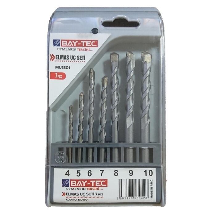 Bay-tec Elmas Uç Seti 7 Parça Beton Delme Matkap Ucu Mu1801 BT1801