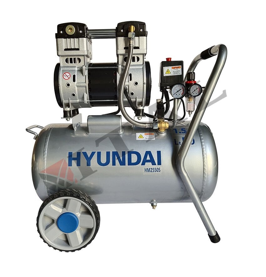 Hyundai HM2050S Hava Kompresörü Sessiz & Yağsız 1500W 50 Lt.