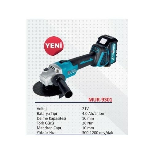 Mur-Cell Şarjlı Köşe Taşlama 9301